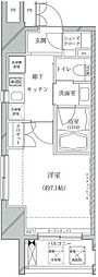 クレイシア亀戸 4階1Kの間取り