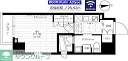 ステージグランデ新御徒町アジールコート 1Kの間取図画像