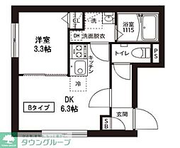 レピュア菊川駅前レジデンス 1DKの間取図画像