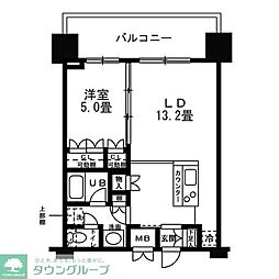 レジディア錦糸町 1LDKの間取図画像