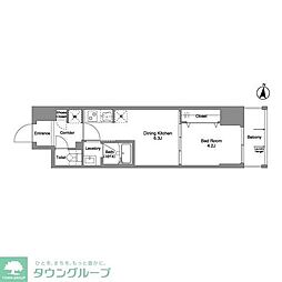 Daffitto錦糸町 1DKの間取図画像