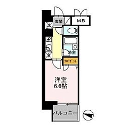 カスタリア住吉 1Kの間取図画像