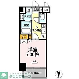 ホウエイコート秋葉原 1Kの間取図画像