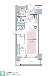 アーバネックス新御徒町駅前 2LDKの間取図画像