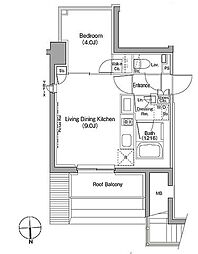 ザ・パークハビオ根岸三丁目 1LDKの間取図画像