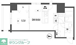ハーモニーレジデンス菊川ステーションフロント 1DKの間取図画像