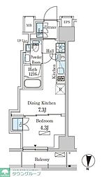 ParkAxis菊川StationEast 1DKの間取図画像