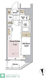 Urbanex新御徒町 1DKの間取図画像