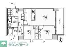 SEASONFLATS菊川 2LDKの間取図画像