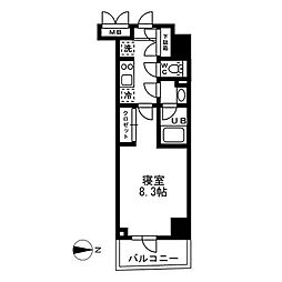 レジディア亀戸 1Kの間取図画像