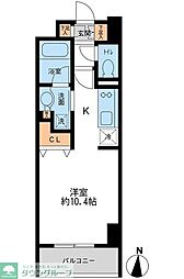 レジデンス両国駅前 ワンルームの間取図画像