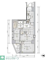 ミライズ錦糸町マーロ 2DKの間取図画像