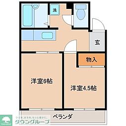 メイジハイツ 2Kの間取図画像