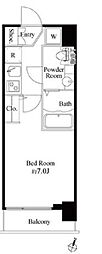 グランパセオ神田駅前 1Kの間取図画像