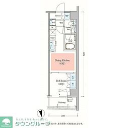 アーバネックス日本橋馬喰町 1DKの間取図画像