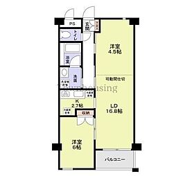 K・HOUSE 1LDKの間取図画像