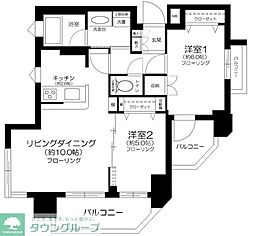 日神パレステージ八広 2LDKの間取図画像