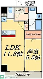 グランドルチェ御徒町 1LDKの間取図画像
