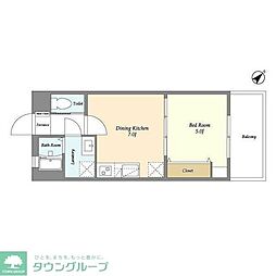 ウィルテラス押上 1LDKの間取図画像