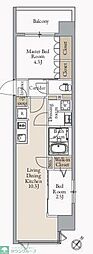 JMF-Residence蔵前二丁目 2LDKの間取図画像