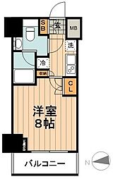 ベルヴュー浅草橋 1Kの間取図画像