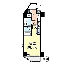 グランヴァン大島 1Kの間取図画像