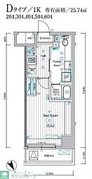 MAXIV ALIVE堀切菖蒲園 1Kの間取図画像