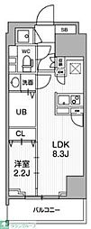 テラス森下 1LDKの間取図画像