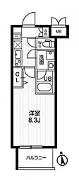 AR向島 1Kの間取図画像