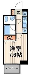 カスタリア住吉 1Kの間取図画像
