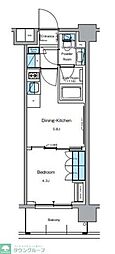 ルフォンプログレ押上EAST 1DKの間取図画像