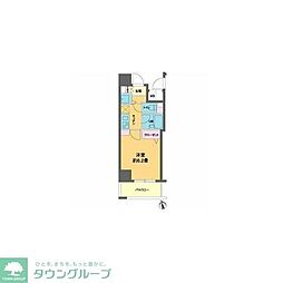 カスタリア新富町3 1Kの間取図画像