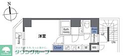 クリアルプレミア浅草 1Kの間取図画像