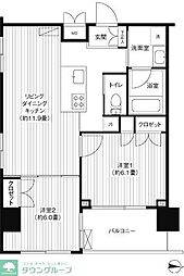グランハイツ錦糸町 2LDKの間取図画像
