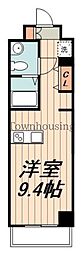 プレール・ドゥーク錦糸公園NORTH ワンルームの間取図画像