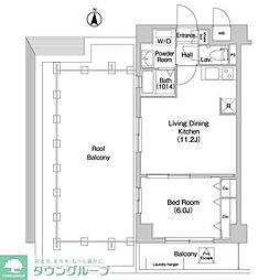 COMFORIA墨田立花 1LDKの間取図画像