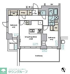 江東区深川2丁目マンション 2LDKの間取図画像