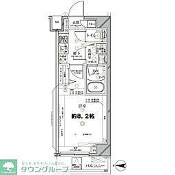 ディアレイシャス押上SKYTOWN 1Kの間取図画像
