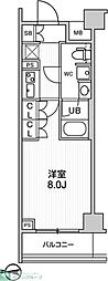 ジェノヴィア本所吾妻橋2スカイガーデン 1Kの間取図画像