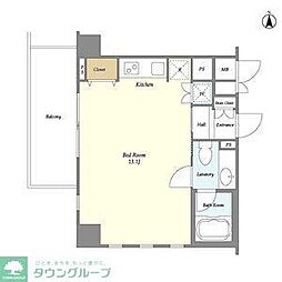ＭＧ目黒駅前 11階ワンルームの間取り
