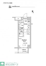 プラウドフラット大森III 3階1Kの間取り
