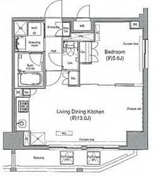 カスタリア大森II 10階1LDKの間取り