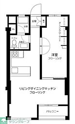 三田第二コーポラス 4階1LDKの間取り