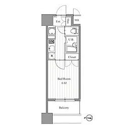 プライマル森下 11階1Kの間取り