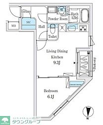 ＳＯＬＡＳＩＡｒｅｓｉｄｅｎｃｅ亀戸 5階1LDKの間取り