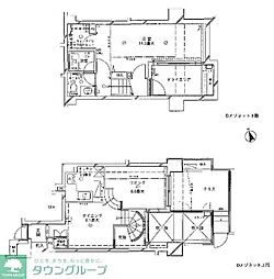 朝日サテライト六本木 1階1LDKの間取り