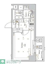 Ｔｈｅ　Ｌｏｇ日本橋 8階1Kの間取り