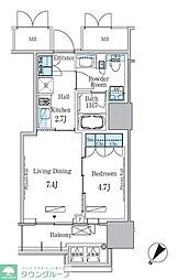 HARUMI　FLAG　PORT　VILLAGE　A棟 10階1LDKの間取り