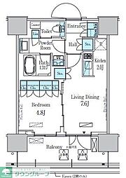 HARUMI　FLAG　PORT　VILLAGE　C棟 12階1LDKの間取り