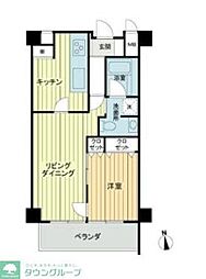 マンション白金台 3階1LDKの間取り